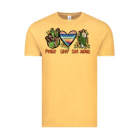 Vintage Mustard peace love san judas Vintage Tee - JahusDesignShop