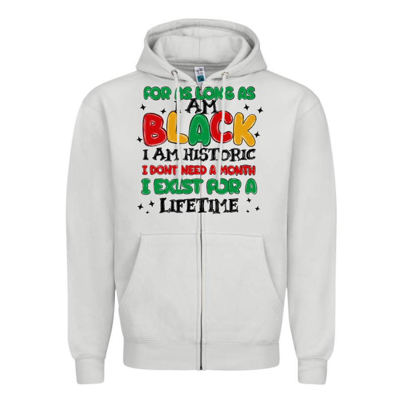 Black  Lifetime Zipper Hoodie by MaliasSmallBusiness | Teevron