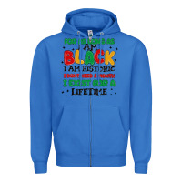 True Royal black  lifetime Zipper Hoodie - MaliasSmallBusiness