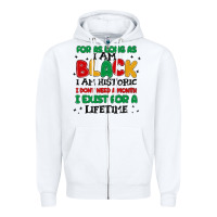 White black  lifetime Zipper Hoodie - MaliasSmallBusiness