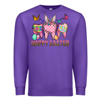 Purple Happy Easter Dental And Egg Premium Sweatshirt - BundleAndBundleShop