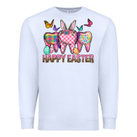 White Happy Easter Dental And Egg Premium Sweatshirt - BundleAndBundleShop