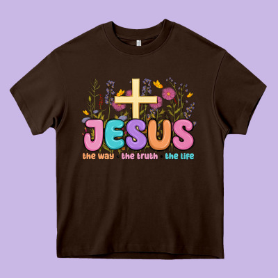 Jesus The Way The Truth The Life Heavy Core Tee Designed By Maliassmallbusiness