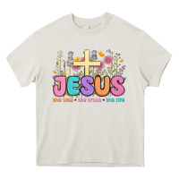 Cream jesus the way the truth the life Heavy Core Tee - MaliasSmallBusiness