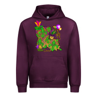 Mauve Wine Louisiana Map Mardi Gras Urban Hoodie - HowdyJamesFarm