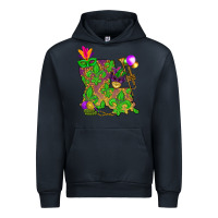 Navy Louisiana Map Mardi Gras Urban Hoodie - HowdyJamesFarm