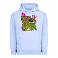 Pigment Grape Ice Louisiana Map Mardi Gras Urban Hoodie - HowdyJamesFarm