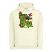 Pigment Pistachio Louisiana Map Mardi Gras Urban Hoodie - HowdyJamesFarm