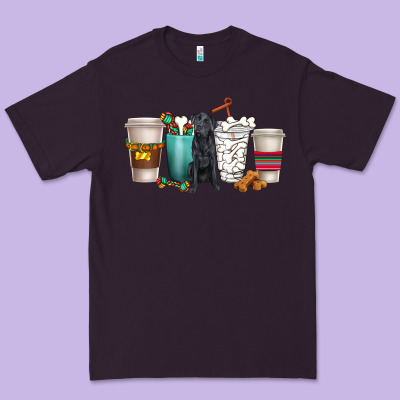Labrador Retriever Dog Coffee Cups Premium Tee Designed By Texasbilliewilder