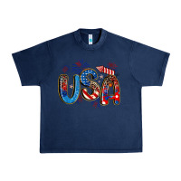 Navy usa 4th of july Urban Heavy Tee - Artiststas