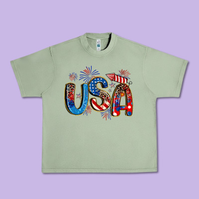 Usa 4th Of July Urban Heavy Tee Designed By Artiststas