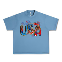 Pebble Blue usa 4th of july Urban Heavy Tee - Artiststas