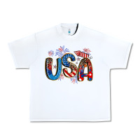 White usa 4th of july Urban Heavy Tee - Artiststas