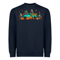 Navy fall cactus pumpkin truck Heavyweight Sweatshirt - JahusDesignShop