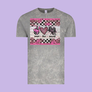 Peace Love Racing Vintage Tee Designed By Jahusdesignshop