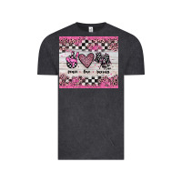 Vintage Black peace love racing Vintage Tee - JahusDesignShop