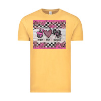 Vintage Mustard peace love racing Vintage Tee - JahusDesignShop