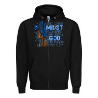 Black even in the midst of may storm afro woman Zipper Hoodie - MaliasSmallBusiness
