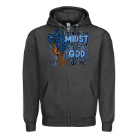 Charcoal Heather even in the midst of may storm afro woman Zipper Hoodie - MaliasSmallBusiness