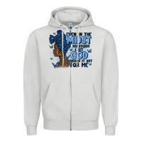 Dove Grey even in the midst of may storm afro woman Zipper Hoodie - MaliasSmallBusiness