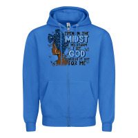 True Royal even in the midst of may storm afro woman Zipper Hoodie - MaliasSmallBusiness