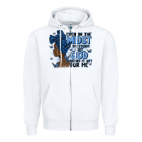 Even In The Midst Of May Storm Afro Woman Zipper Hoodie | Teevron