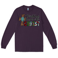 Plum christmas begins with christ Long Sleeve Tee - AdoDesignShop