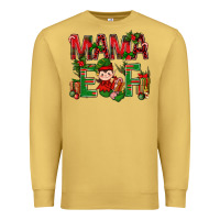 Antique Gold Mama Elf With Gift Christmas Premium Sweatshirt - BundleAndBundleShop