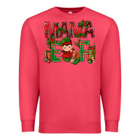 Cardinal Mama Elf With Gift Christmas Premium Sweatshirt - BundleAndBundleShop