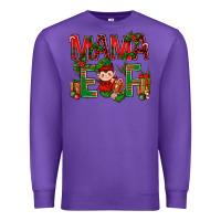 Purple Mama Elf With Gift Christmas Premium Sweatshirt - BundleAndBundleShop