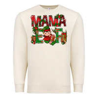 Sandshell Mama Elf With Gift Christmas Premium Sweatshirt - BundleAndBundleShop