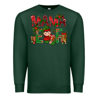 Sports Green Mama Elf With Gift Christmas Premium Sweatshirt - BundleAndBundleShop