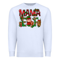 White Mama Elf With Gift Christmas Premium Sweatshirt - BundleAndBundleShop
