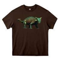 Chocolate Brown ankylosaurus Heavy Core Tee - Artiststas