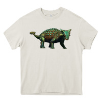 Cream ankylosaurus Heavy Core Tee - Artiststas