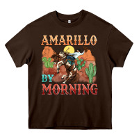 Chocolate Brown amarillo by morning Heavy Core Tee - MaliasSmallBusiness