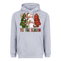 Heather Grey tis' the season baseball christmas cakes bbs Heavyweight Hoodie - BundleAndBundleShop