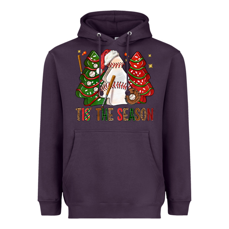 Tis' The Season Baseball Christmas Cakes Bbs Heavyweight Hoodie by BundleAndBundleShop | Teevron