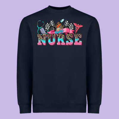 Nurse With Race And Oto Equipment Heavyweight Sweatshirt Designed By Adodesignshop