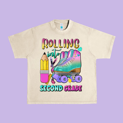 Rolling Into Second Grade Urban Heavy Tee Designed By Bundleandbundleshop
