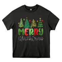 Asphalt merry christmas trees Heavy Core Tee - MaliasSmallBusiness