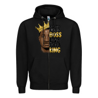 Black hustle like a boss live like a king malia Zipper Hoodie - MaliasSmallBusiness