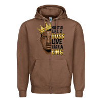 Chestnut hustle like a boss live like a king malia Zipper Hoodie - MaliasSmallBusiness
