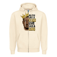 Sandshell hustle like a boss live like a king malia Zipper Hoodie - MaliasSmallBusiness