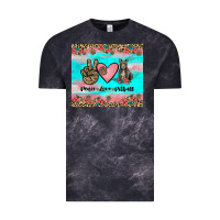 Cloud Black peace love pitbull Vintage Tee - JahusDesignShop