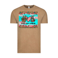 Vintage Coffee peace love pitbull Vintage Tee - JahusDesignShop