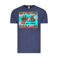 Vintage Denim peace love pitbull Vintage Tee - JahusDesignShop