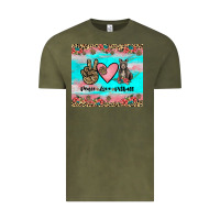 Vintage Olive peace love pitbull Vintage Tee - JahusDesignShop