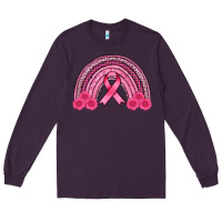 Plum breast cancer rainbow Long Sleeve Tee - AdoDesignShop