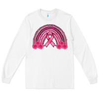 White breast cancer rainbow Long Sleeve Tee - AdoDesignShop